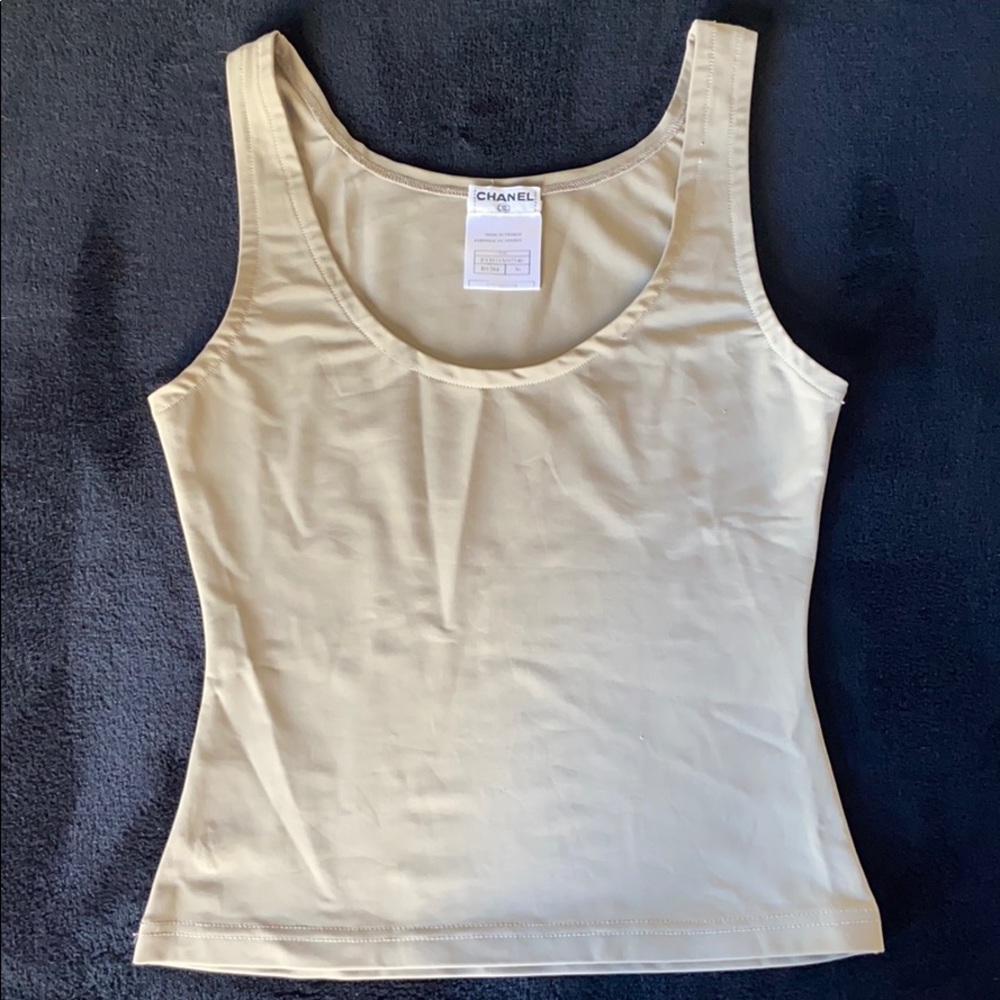 CHANEL cream tank top